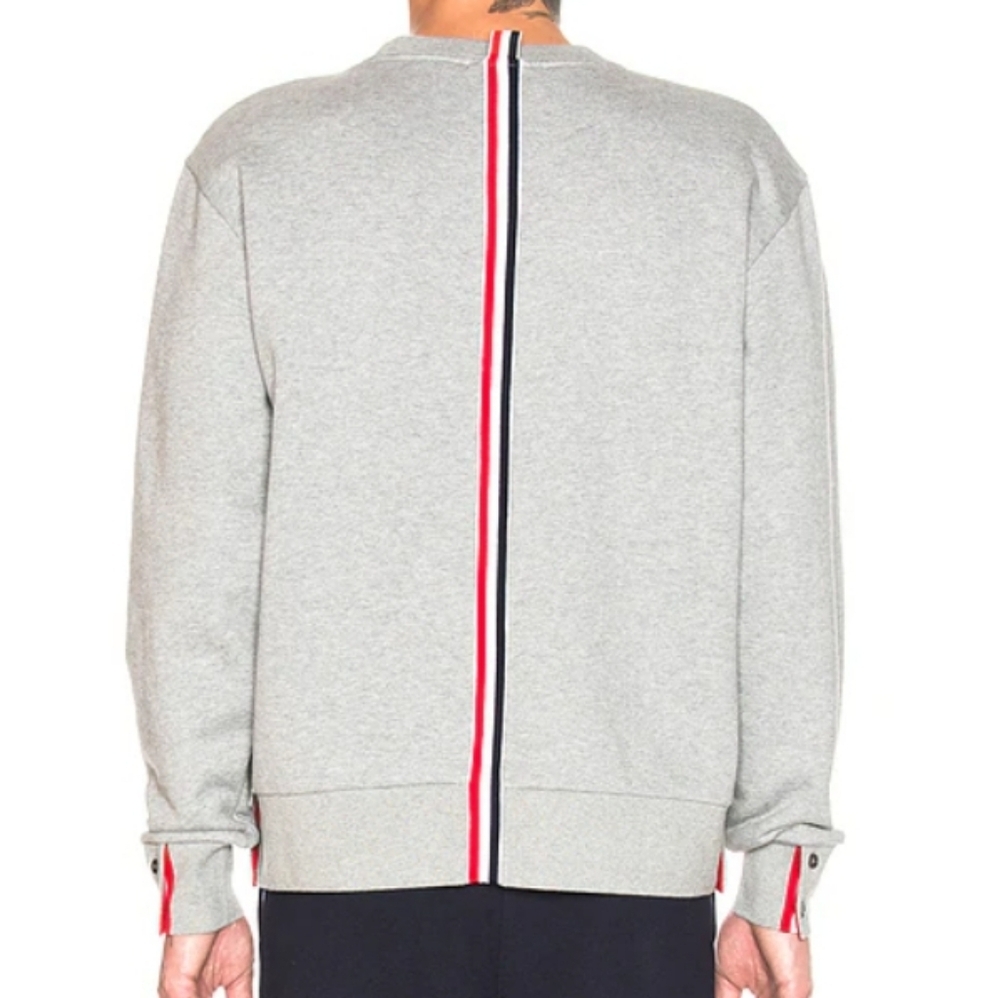 Thom Browne Center Back Sweatshirt Light Grey Men's Sweater size 2